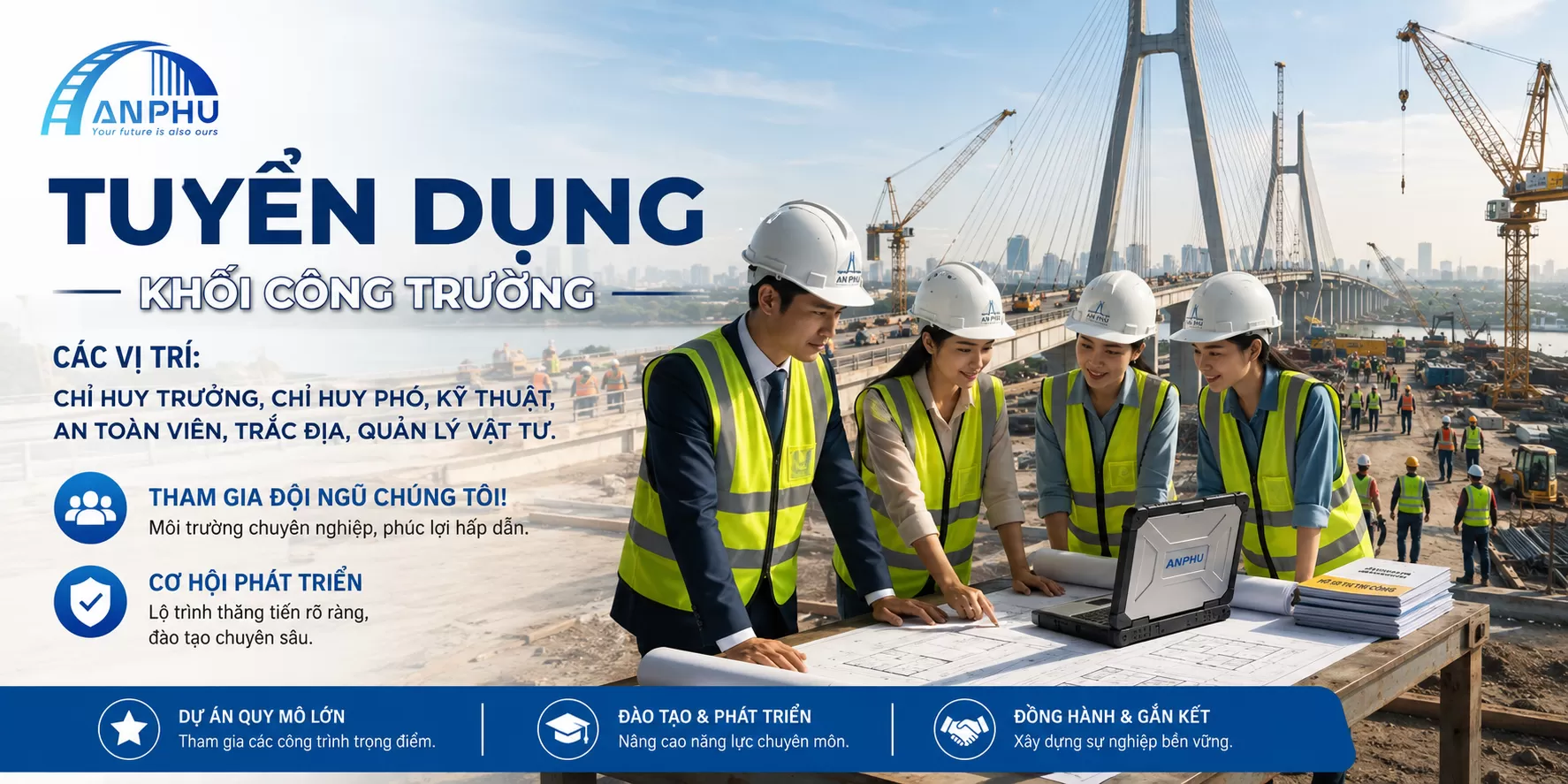 Tuyển dụng Khối Ban Điều Hành / Ban Chỉ Huy Công Trường Công ty CP Xây dựng Hạ tầng An Phú 2026